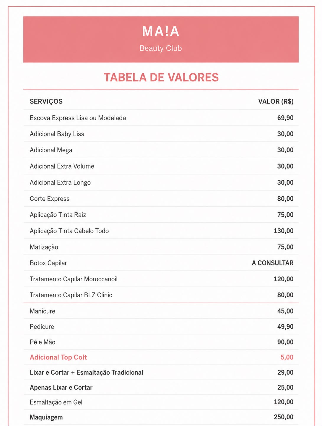 Maia Beauty Club Pinheiros